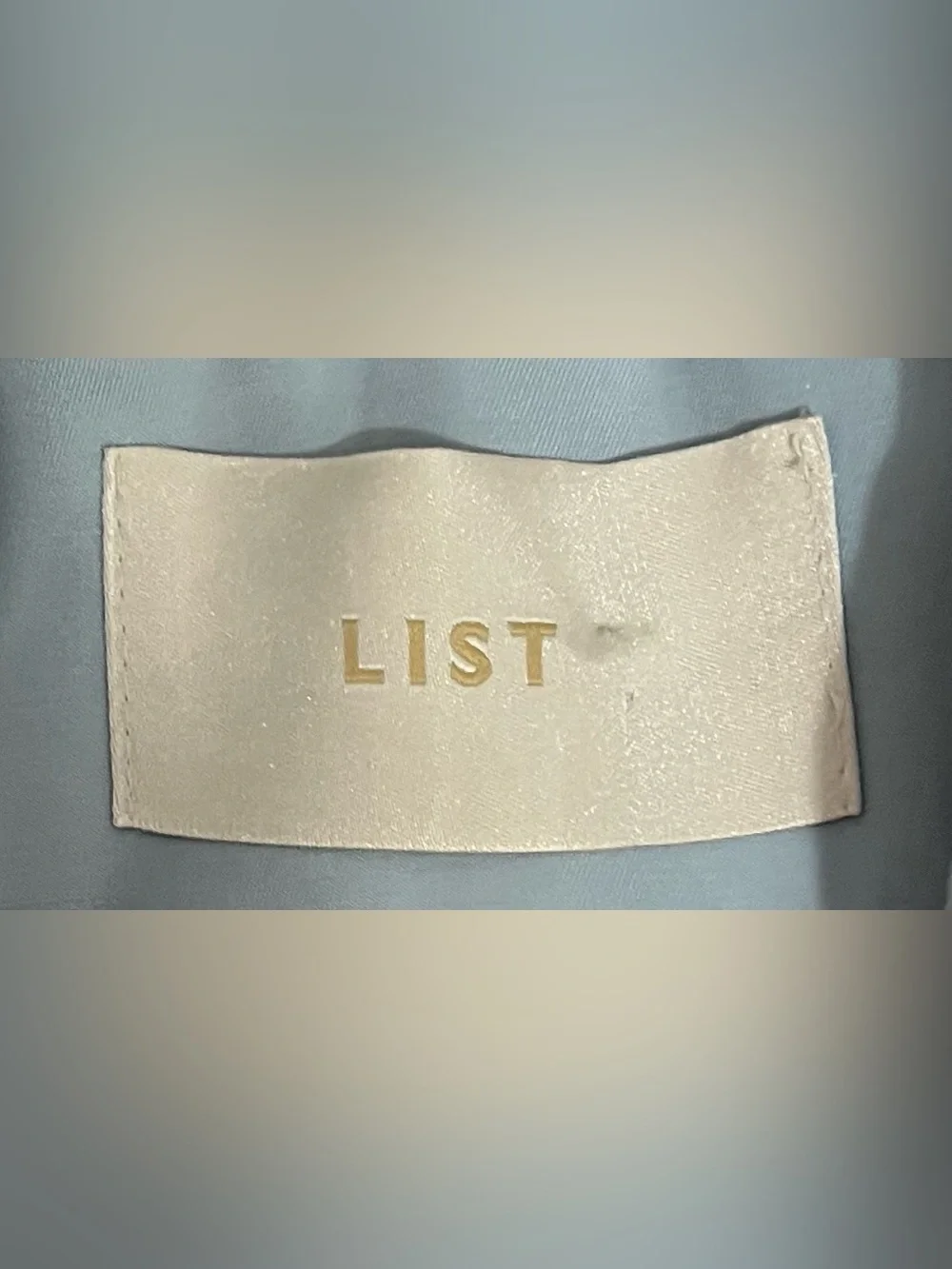 List Pale Blue Trench Coat Size Small- no size please see measurements